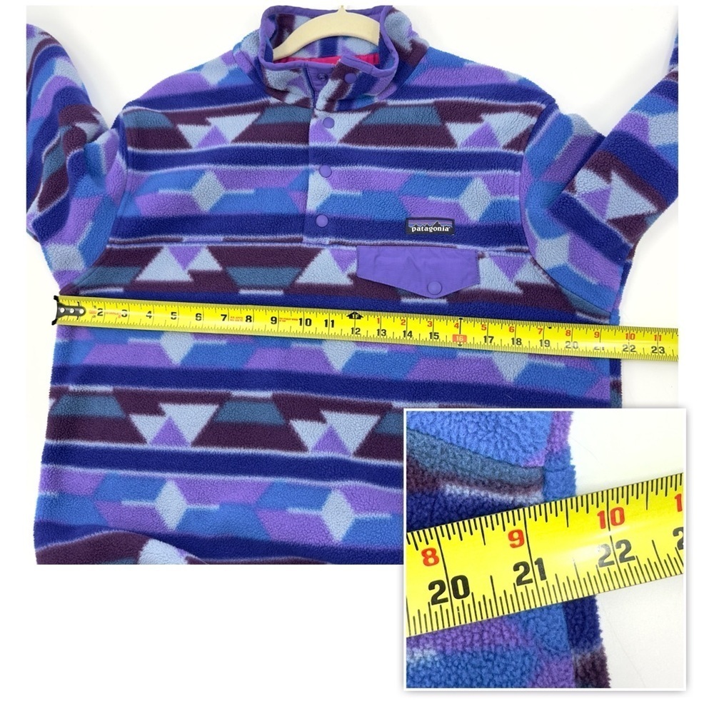 Patagonia Fleece Womens Medium Synchilla Snap T Aztec Southwest Gorp Colorful - Picture 9 of 10